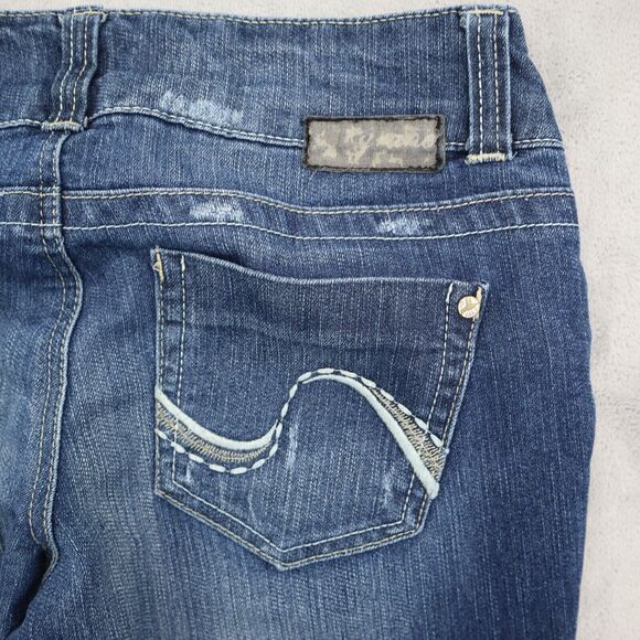 Grane Pants Womens 5 Blue Selma Low Rise Curvy Boot Zip Dark Wash Denim Jeans - Picture 14 of 16